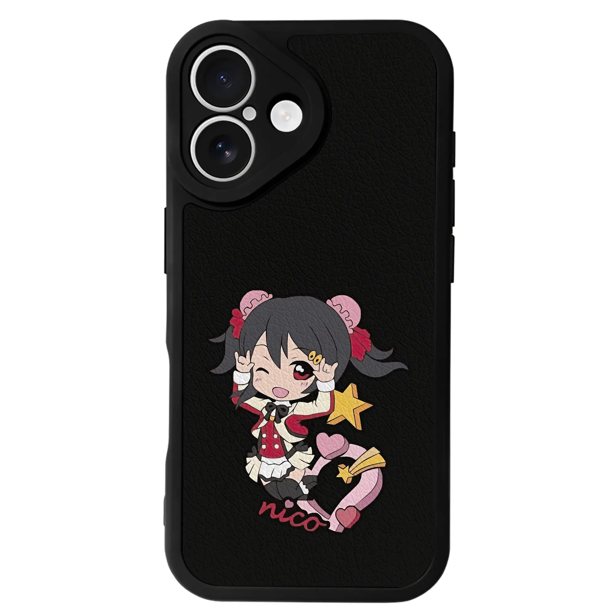 Love Live! グッズ,矢澤にこ - IPhone 16シリーズ対応 ・ シリコンスマホケース ・ レザー調 ・ 高精度フィット ・ 耐衝撃 ・ ワイヤレス充電対応 ・ 精密カット